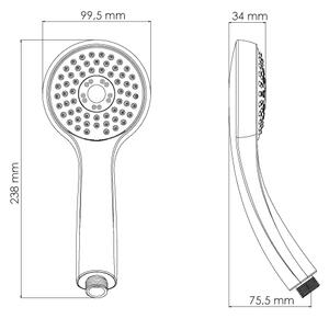 Hyggli Eco set de duș perete crom 14-125