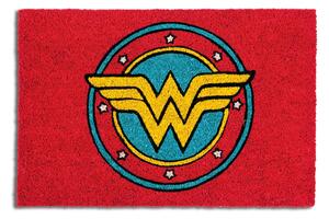 Covoras de intrare, din fibre de cocos si PVC, 40 x 60 cm, Superhero Wonder Woman