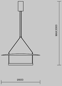 Maytoni Ambience lampă suspendată 1x30 W alb-negru MOD280PL-L30B3K1