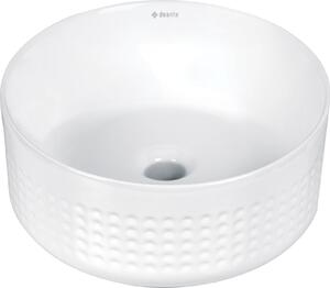 Deante Silia Hexa lavoar 36x36 cm rotund de blat alb luciu CDX_6U3S