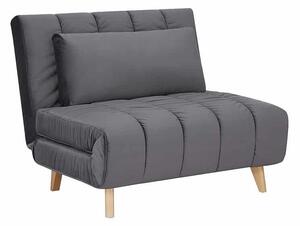 Fotoliu extensibil Billy velvet gri L103 cm
