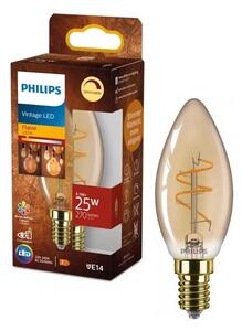Bec LED dimabil Philips Vintage B35, soclu E14, 3,1 W, 230 V, 2200 K