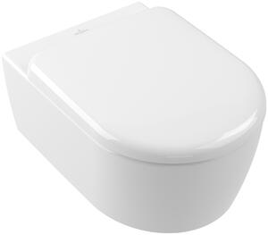 Villeroy & Boch Skyla vas wc cu capac soft-close agăţat fără margine cu spălare turbionară alb lucios 5656CLR1