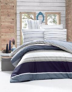 Lenjerie de pat pentru o persoana (BL), Savoy - Blue, Victoria, Bumbac Ranforce