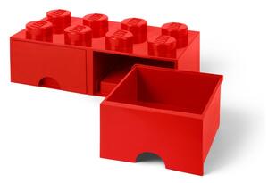 Cutie depozitare cu 2 compartimente LEGO®, roșu