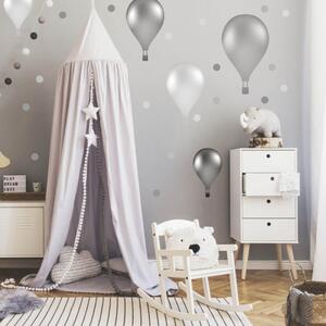 INSPIO-Autocolant textil - Autocolant perete - Baloane gri în stil norvegian