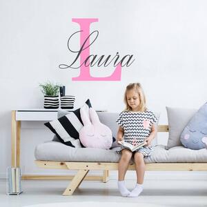 INSPIO-Autocolant textil - Autocolante de perete - Nume cu inițială
