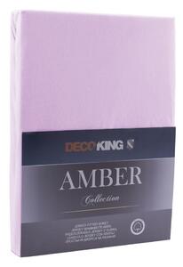 Cearșaf de pat DecoKing Amber Collection, 200-220 x 200 cm, lila