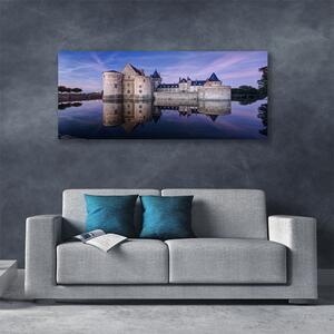 Tablou pe panza canvas Castelul de apă Arhitectură Violet Gri Negru