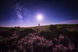 Fotografie Touching the Moon and the Milky Way, Carlos Fernandez