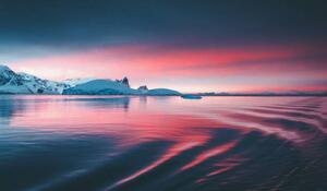 Fotografie Stunning sunset on the Antarctic peninsula, David Merron Photography