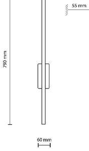 TK Lighting Flash lampă de perete 1x12 W lemn 6019