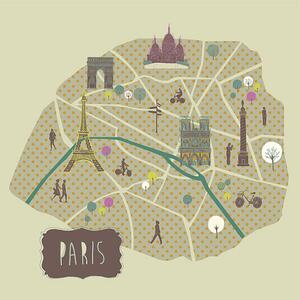 Ilustrație Paris, LavandaPrint