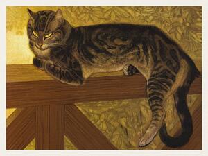 Artă imprimată Summer, Cat on a Balustrade (Vintage French Feline) - Théophile Steinlen, (40 x 30 cm)