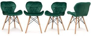 Set de scaune din catifea SMARAGD 3 + 1 GRATIS!