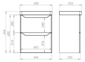 Elita Helo lavoar cu dulap 50.8 cm alb RE020500205290