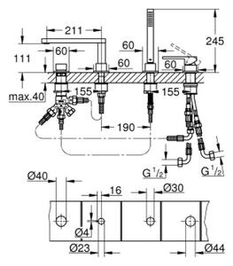 Grohe Plus baterie cadă-duș cadă || 29307DC3