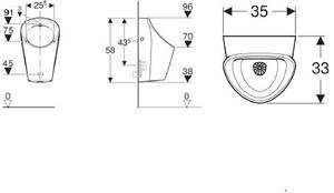 Geberit Selnova pisoar 503.125.00.1