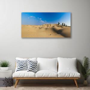 Tablou pe panza canvas Desert Peisaj Galben Albastru