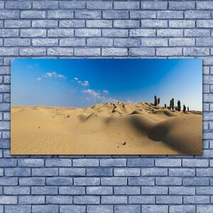 Tablou pe panza canvas Desert Peisaj Galben Albastru