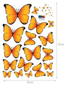 Set 18 autocolante Ambiance Yellow Butterflies Sticker