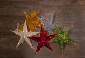 Decorațiune luminoasă pentru Crăciun Star Trading Velvet, verde, ø 60 cm