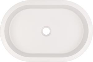 Lavoar incastrat compozit alb Deante Silia, oval, 59 cm Alb mat