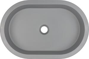 Lavoar incastrat compozit gri Deante Silia, oval, 59 cm Gri mat