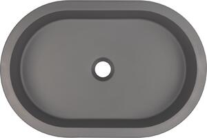 Lavoar incastrat compozit antracit Deante Silia, oval, 59 cm Antracit mat