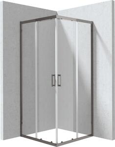Deante Funkia Evo cabină de duș 90x90 cm pătrat grafit periat/sticlă transparentă KYC_D099P