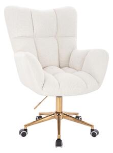 HR650K Crem Boucle Scaun Bază Aurie