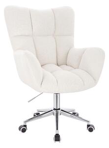 HR650K Crem Boucle Scaun Bază Cromata