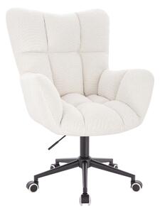 HR650K Crem Boucle Scaun Bază Neagră