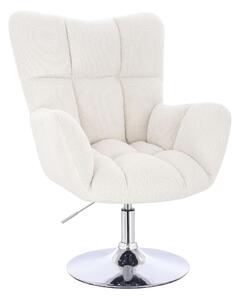 HR650N Crem Boucle Scaun Bază Cromata
