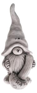 Decorațiune Dakls Gnome, înălțime 44,5 cm, gri