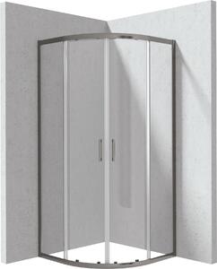 Deante Funkia Evo cabină de duș 90x90 cm semicircular grafit /sticlă transparentă KYP_D099P