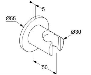 Kludi A-QA suport de duș | cm 6555705-00