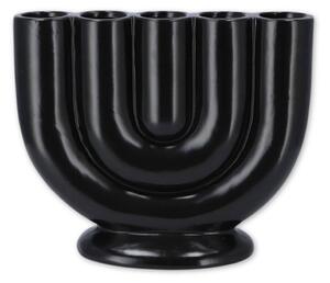 Vaza ceramica neagra BUKAN 21 cm