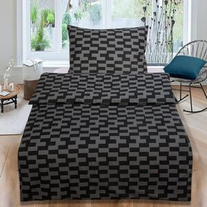 Lenjerie de pat bumbac PIXELS negru Dimensiune lenjerie de pat: 70 x 90 cm | 140 x 200 cm