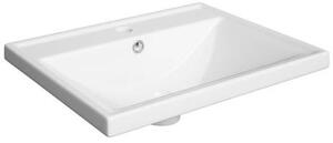 Defra Barcelona lavoar 50x40 cm dreptunghiular mobilier alb luciu 2420