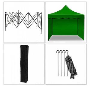 Cort pavilion 3x3 m verde All-in-One
