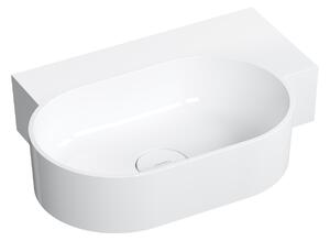 Omnires Ovo M+ lavoar 55x38 cm ovale de blat alb luciu OVO555UWPBP