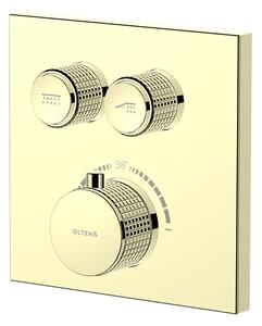 Oltens Onega baterie cadă-duș ascuns cu termostat auriu strălucitor 34602800