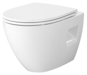 Cersanit Moduo vas wc cu capac soft-close agăţat fără margine cu spălare turbionară alb lucios S4013-010