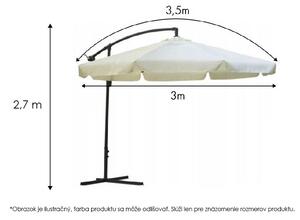 Umbrelă pliabilă pentru grădină GREY 350cm