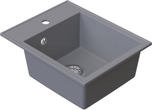 Ruvetti Pino chiuvetă din granit 50x40 cm gri/grafit/onix 3001PI_GR40_W