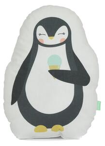 Pernă din amestec de bumbac Happynois Penguin, 40 x 30 cm