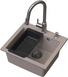 Ruvetti Frigo chiuveta cu baterie și accesorii bej/oțel LP_3200-FR4945BE_W