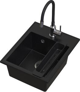 Ruvetti Natu Box chiuveta cu baterie și accesorii negru/oțel LP_3200-NB4050BC_W