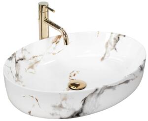 Countertop washbasin REA Queen Carrara Shiny